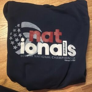 Small boys Junior national volleyball championship sweatshirt navy